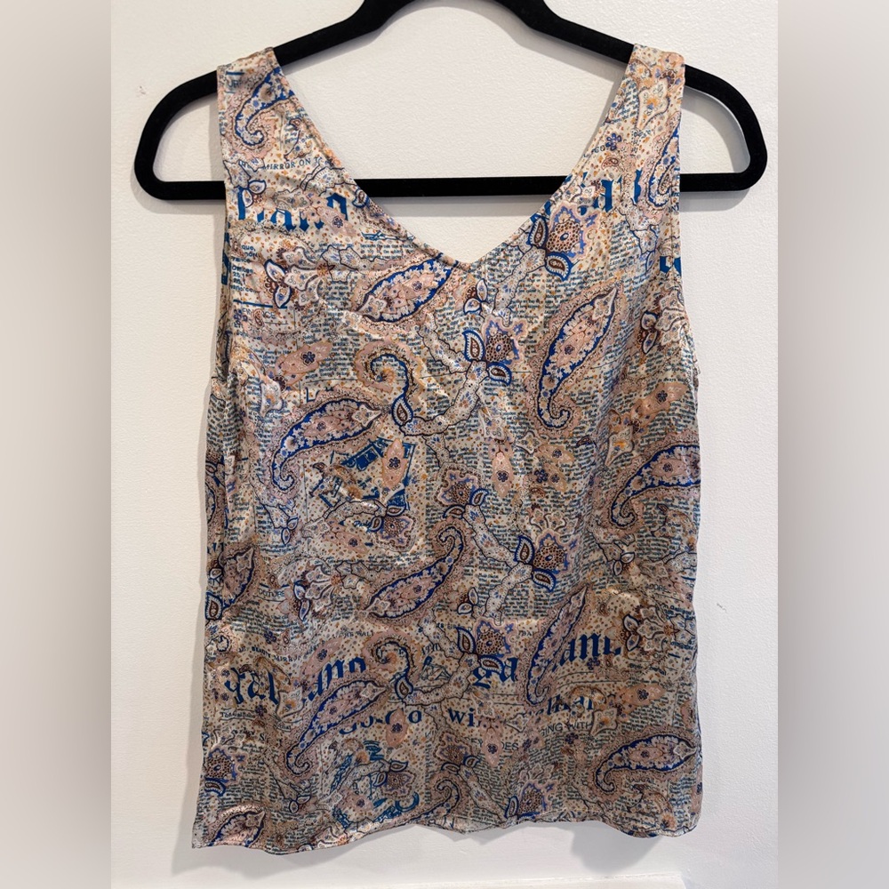 Galliano Paisley Print Tank Y2k